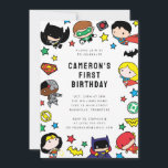 Chibi Justice League Kids Birthday Invitation<br><div class="desc">Invite all your family and friends to your child's Birthday with these Chibi Justice League invitations. Personalise by adding all your party details!</div>