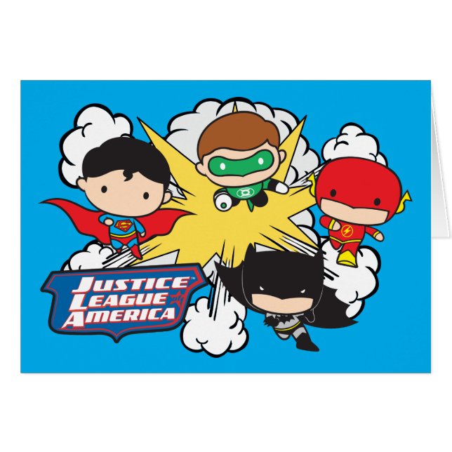 Chibi Justice League of America Explosion (Front Horizontal)