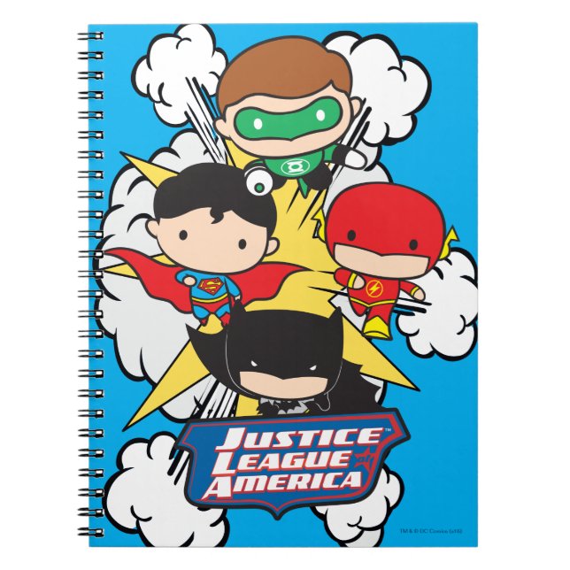 Chibi Justice League of America Explosion Notebook (Front)