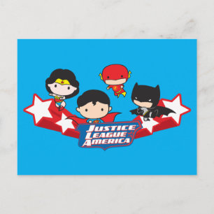Chibi Justice League of America Stars Postcard