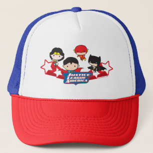 Chibi Justice League of America Stars Trucker Hat