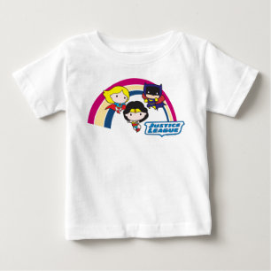 Chibi Justice League Rainbow Baby T-Shirt