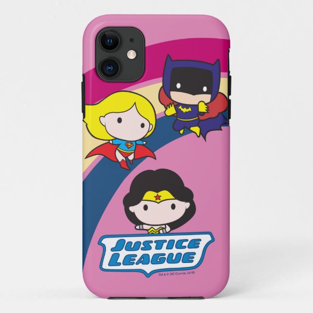 Chibi Justice League Rainbow Case-Mate iPhone Case (Back)