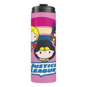 Chibi Justice League Rainbow Thermal Tumbler