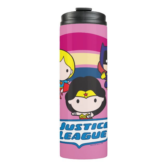 Chibi Justice League Rainbow Thermal Tumbler (Front)