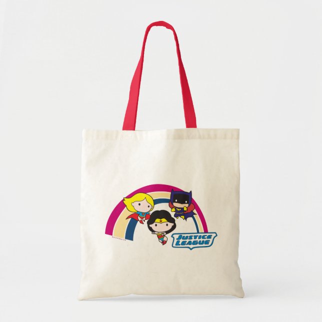 Chibi Justice League Rainbow Tote Bag (Front)