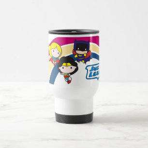 Chibi Justice League Rainbow Travel Mug