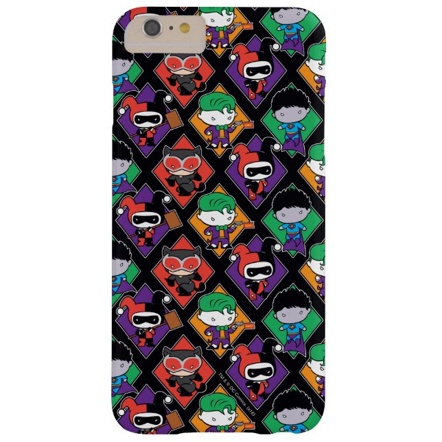 Chibi Justice League Villain Pattern Case-Mate iPhone Case (Back)