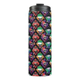 Chibi Justice League Villain Pattern Thermal Tumbler