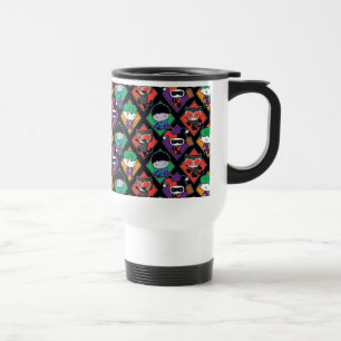 Chibi Justice League Villain Pattern Travel Mug