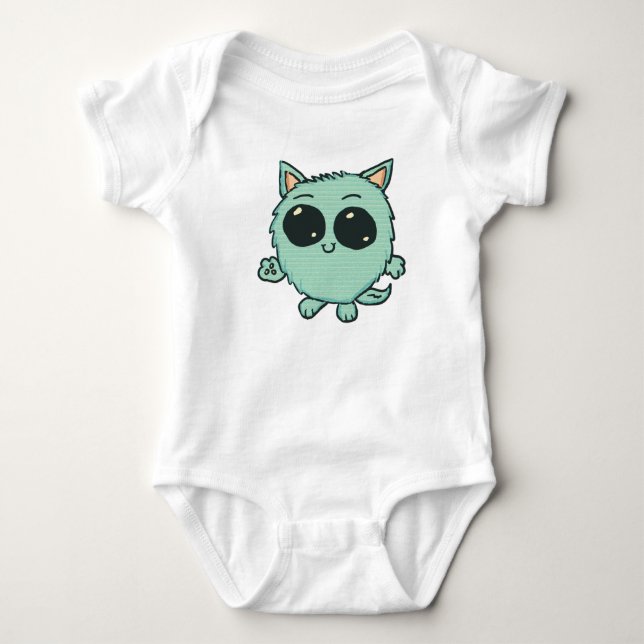 Chibi Kitty Baby Bodysuit (Front)