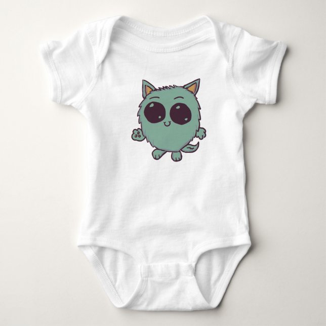 Chibi Kitty Baby Bodysuit (Front)