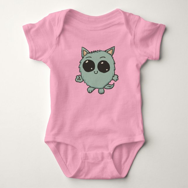 Chibi Kitty Baby Bodysuit (Front)