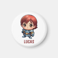 Chibi Knight Custom Kids Fridge Magnet