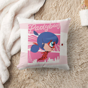 Chibi Ladybug in Paris Cushion