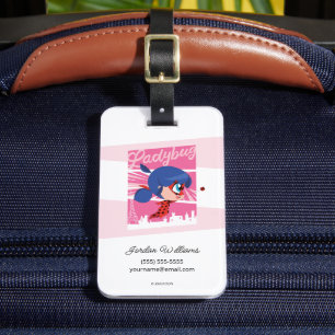 Chibi Ladybug in Paris Luggage Tag
