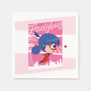 Chibi Ladybug in Paris Napkin