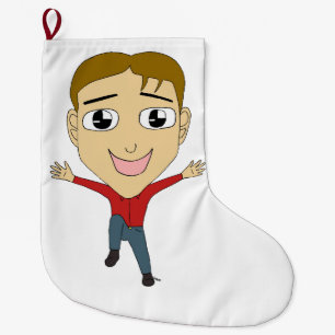 chibi large christmas stocking