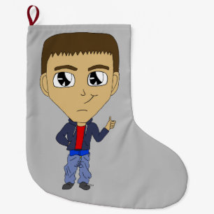 chibi large christmas stocking