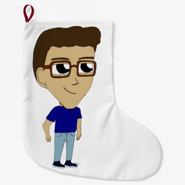 chibi  large christmas stocking (Front)