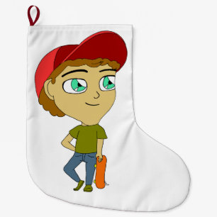chibi large christmas stocking