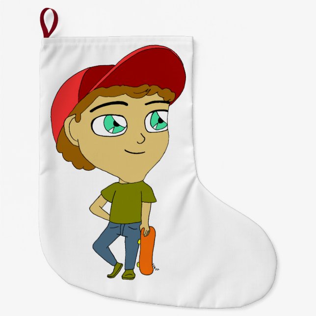 chibi  large christmas stocking (Front)