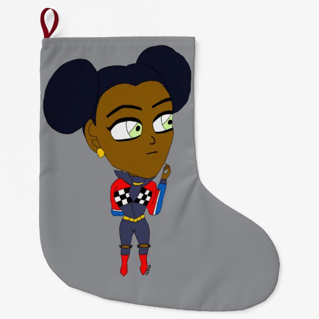 chibi  large christmas stocking (Front)