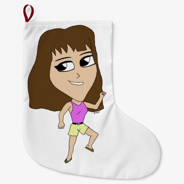 chibi   large christmas stocking (Front)
