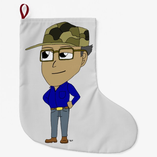 chibi  large christmas stocking (Front)