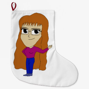 chibi large christmas stocking
