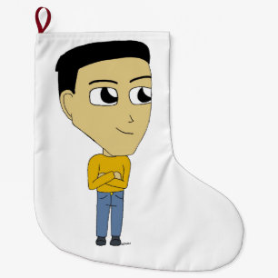 chibi large christmas stocking