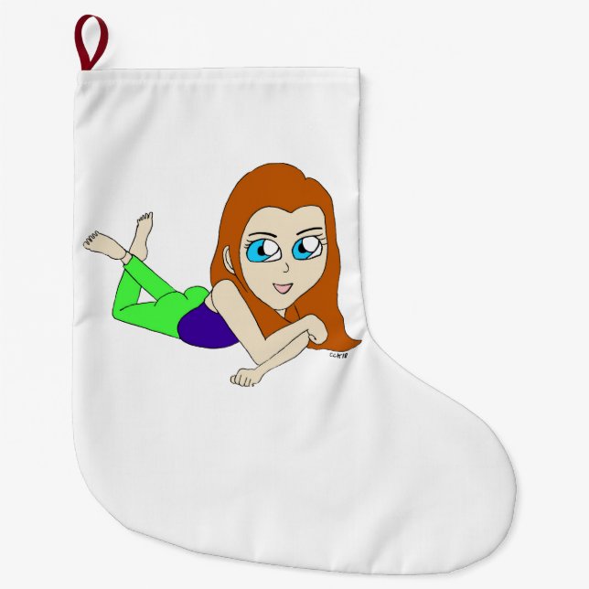 chibi  large christmas stocking (Front)