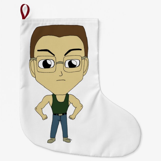 chibi   large christmas stocking (Front)