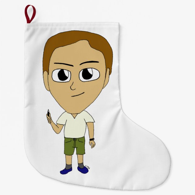 chibi   large christmas stocking (Front)