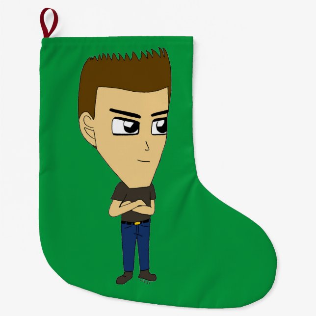 chibi    large christmas stocking (Front)