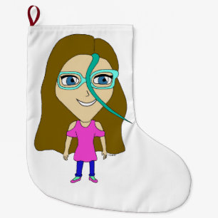 chibi  large christmas stocking
