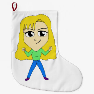 chibi large christmas stocking