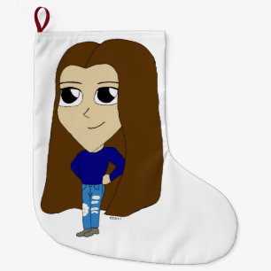 chibi large christmas stocking