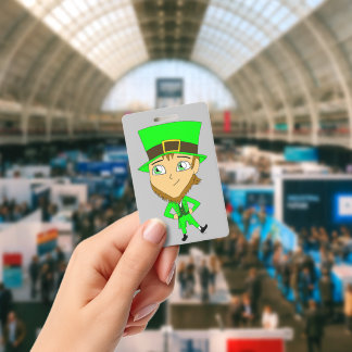 chibi leprechaun ID badge