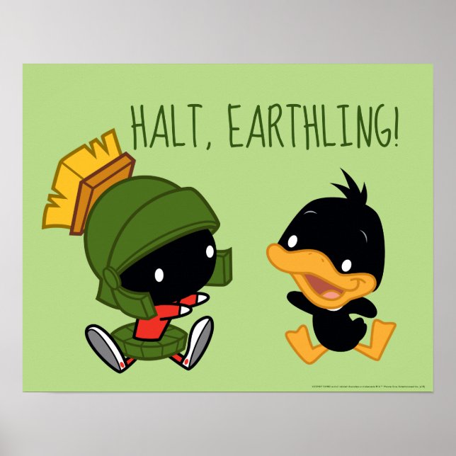 Chibi MARVIN THE MARTIAN™ & DAFFY DUCK™ Poster (Front)