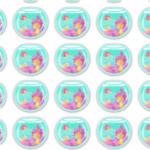 Chibi Mermaids (sheet) contour stickers