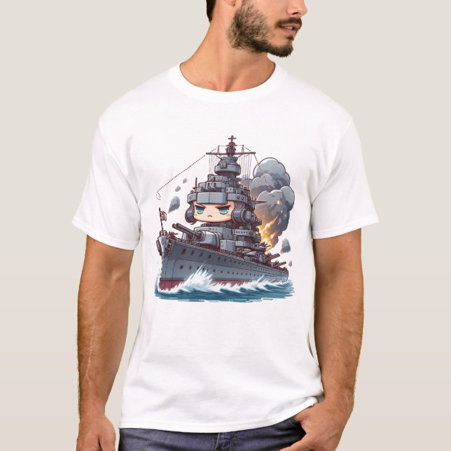 Chibi Mighty Tirpitz T-Shirt (Front)