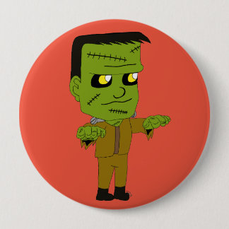 chibi monster 10 cm round badge