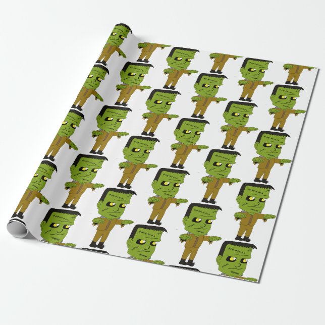 chibi  monster wrapping paper (Unrolled)