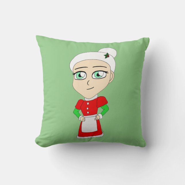 chibi mrs. claus button cushion (Front)