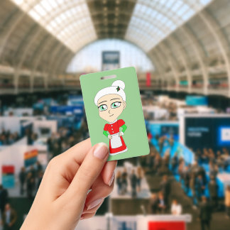 chibi mrs. claus ID badge