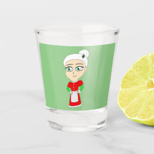 chibi mrs. claus shot glass