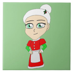 chibi mrs. claus   tile