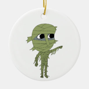 chibi mummy ceramic tree decoration