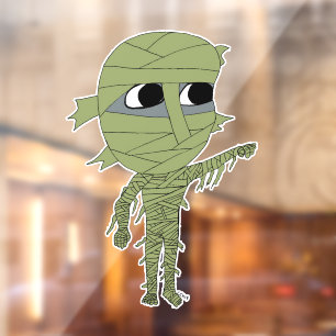 chibi mummy window cling